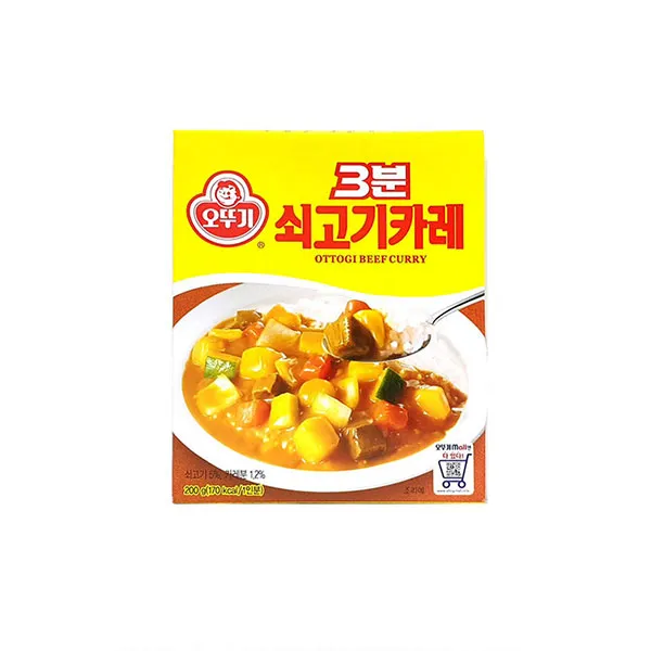 조은마켓 [간편한 한끼] 오뚜기 3분 쇠고기카레 200g(1인분) 카레라이스 짜장 하이라이스, 1개