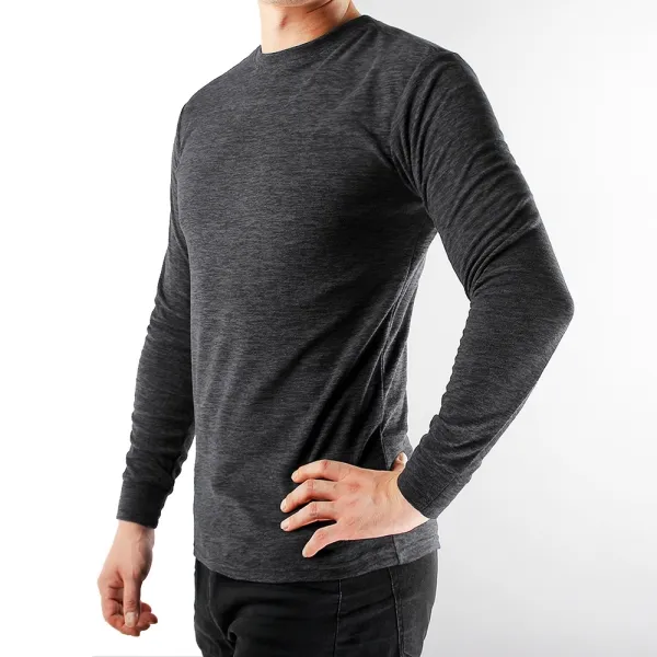 파라고나 남자 히트 크루넥 기모 티셔츠