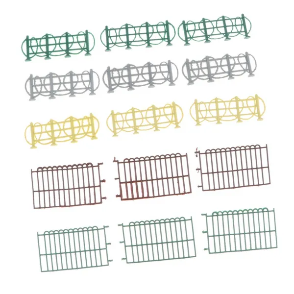 QDY 100pcs 스케일 된 전장 막사 울타리 육군 요새 장면 모델 장난감 군인 액션 피규어 ACCS