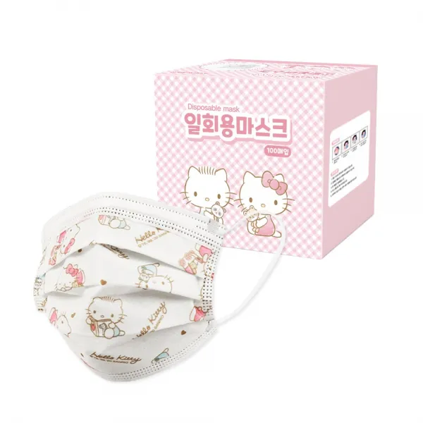프로월드컵키즈 헬로키티 러블리 마스크 100P