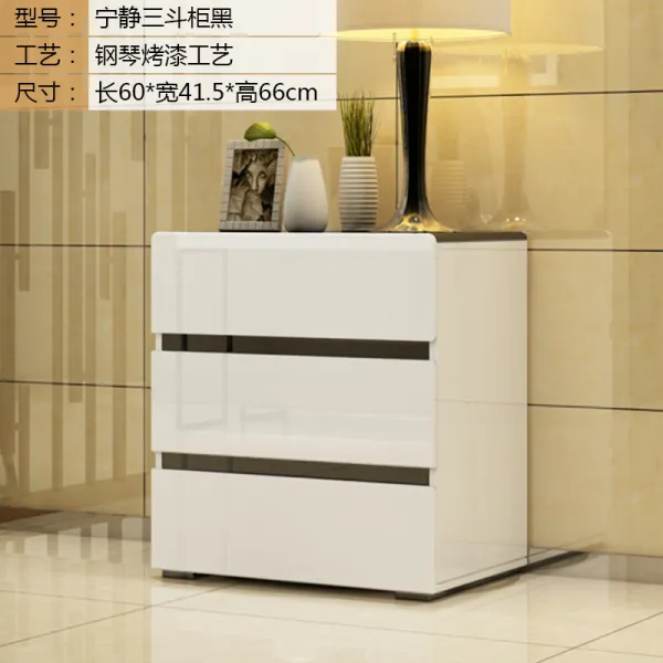 5단서랍장 심플 모던 오단수납장 거실 블랙화이트 페인트 수납 조합 서랍 캐비닛조립, C01-안정 세칸(셀프휴대)