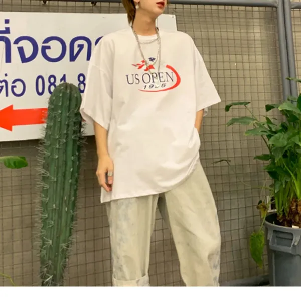 Xn여름 동향 반소매 간단한 프린트bt0655