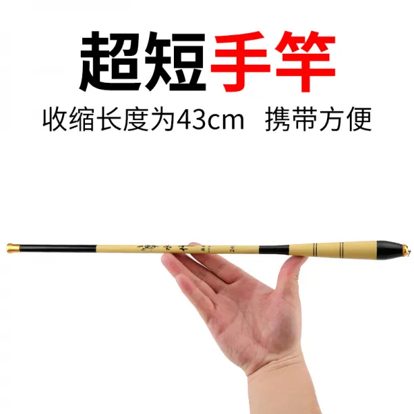 짧 은 낚싯대 낚싯대 낚싯대 미니 낚싯대 낚싯대 개울 장대 길이 43cm 초 경 량 초 경 량 28 보조 낚싯대 길이 4.5 미터 + 앞 세 마디 + 장대 팩 + 선물