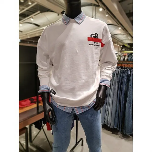 겟유즈드 Ak수원점 겟유즈드 유니우븐 테이핑 맨투맨 Akns Ctm703m