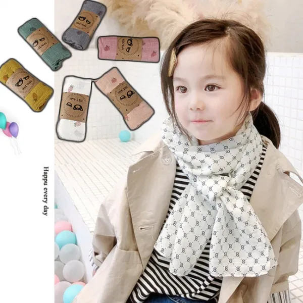 앙상블 아동 가제면 롱 스카프 머플러