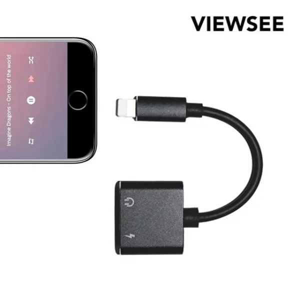 [천삼백케이] [뷰씨] 아이폰X/8/7 듀얼젠더 3.5파이 iOS 12버전 대응, 듀얼젠더ㅣ3.5파이ㅣiOS12대응-화이트