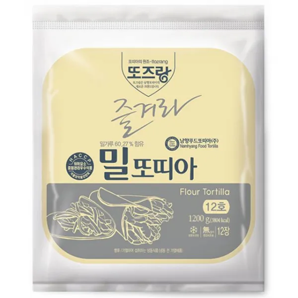 고소한 또즈랑 밀 또띠아 1200g 12in, 밀또띠아12in+아이스팩2개