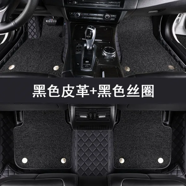 자동차 코일매트 테슬라발매트 MODELSMODELX567 자리 TESLA 풀커버 참되다 통가죽 발판 3764511871, 블랙 코일 -더블레이어