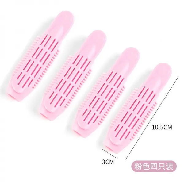 애니몰즈001 단발 내부 단추 처리함 신기 머리뿌리 겹 내추럴 머리카락 몽둥이질을 드라이 사용 정형 매트, 핑크 4개입
