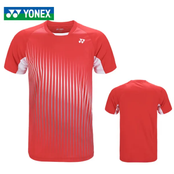 YONEX 유닉스 배드민턴복 yy운동 짧은 소매 티셔츠 남녀 동상 남성용 110128BCR 레드 L(5163)