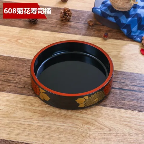 생선 가시 모양의 새로운 접시 가정용 창조적 인 일본 전용 접시 얼음 연어. 얼음 접시가 살아나다 608 데이지 스시 버킷 24.5x5.8cm 
