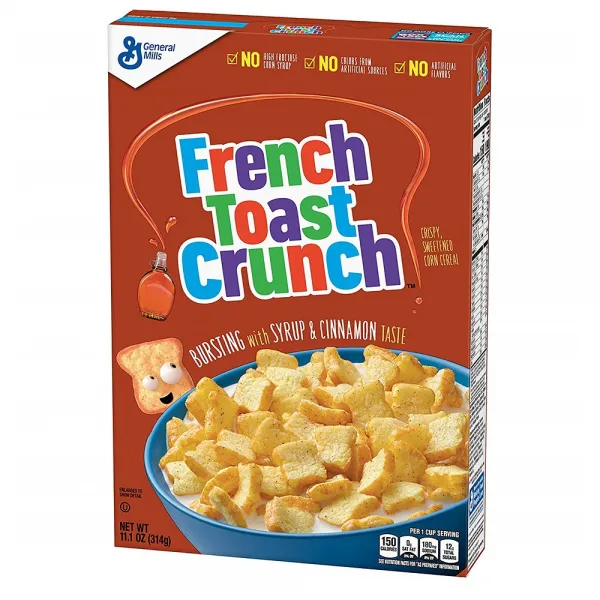 General Mills French Toast Crunch 프렌치 토스트 크런치 크리스피 콘 시리얼 314g 12팩