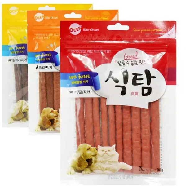 오션 애견 식탐만족 애견용 부드러운 건강간식 막대기 져키, 1개, 오리고기