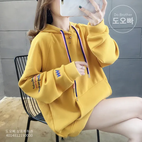 도오빠 여성 후드 후드티 캐주얼 패션 루즈핏 오버핏 데일리 학생 가을 겨울 여자후드 여자후드티