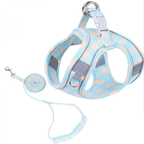 Mar.20 151번 애완고양이 견인끈 탈피 고양이 줄감기 귀여운 조끼형 개 가슴 멜빵 외출z 8_3xs 3 근 내 고양이 는 재 서 주문 하 는 1_블 루 옐 로 우 면 부 드 러 움 1.5m 견인