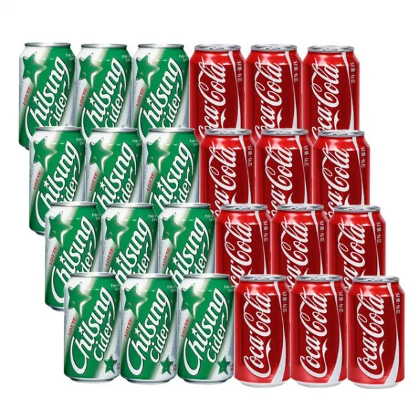 (업소용) 코카콜라355ml 12P+칠성사이다355ml 12P, 24개, 355ml