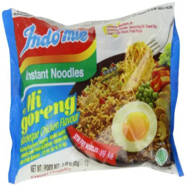 Indomie Mie Goreng Bbq Chicken 3-Ounce (Pack of 3) Indomie Mie Goreng 바베큐 치킨 85g (3 팩), 1
