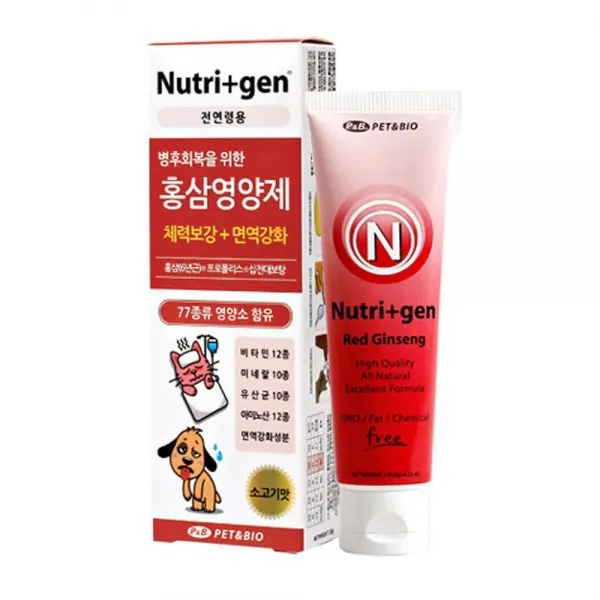 [2개묶음 할인]뉴트리플러스젠 병후회복 애견용 홍삼 영양제 120g JWB-48978 뉴트리플러스젠, 본품