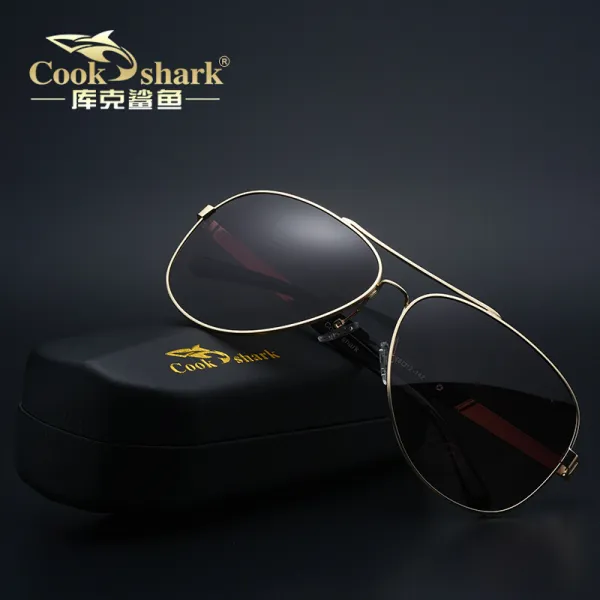 cookshark 쿡 상어 선글라스 남성 偏光 운전사 거울 대 경이 라 蛤蟆镜 선글라스 김 茶色 이다, 단일상품