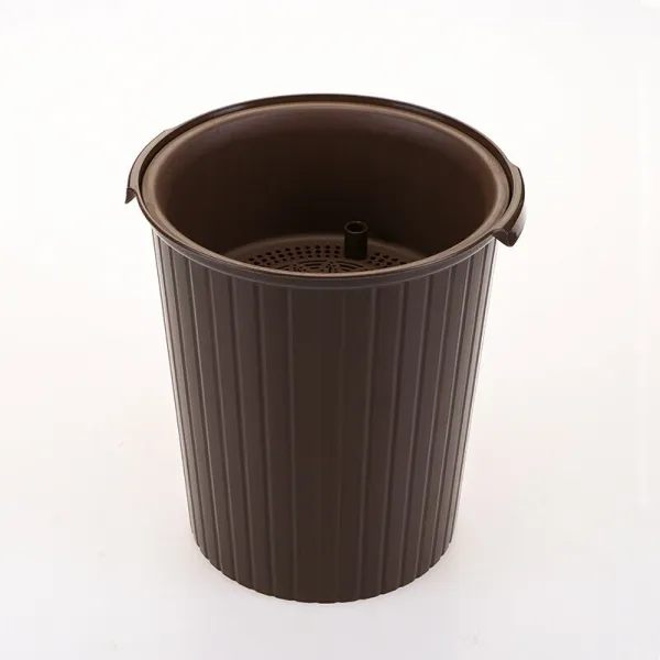 여과 망 플라스틱 차 찌꺼기 통 차 물통 공 들 인 찻물 을 버 리 고 찻잎 을 버리다 쓰레기통 작은 갈색 1 개 포장