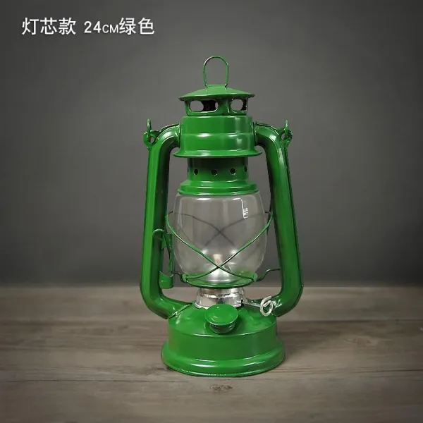 호돌룰루 등유랜턴 민속 레트로 물품 늙다리 수장 잡목 민국 구식의 클오일 램프 골동품 진열 장식품, 8235 타입 ，코듀로이 그린