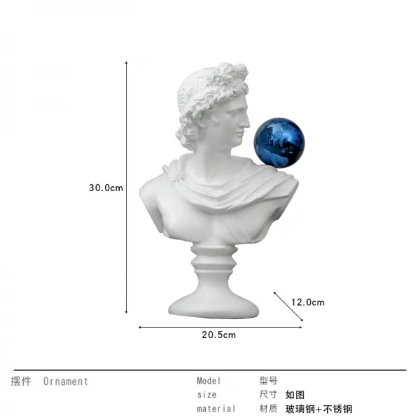 Dipylon 거실장식 북유럽 추상인물 다비드 조형물 판매소 호텔 홈현관 모델 아폴로 남작