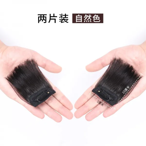 가발 패치 무흔 히든 퐁퐁 기일편 자연 머리망 핫 나염 두 귀밑머리 길이 땋아, 1, 미니 1카드 네추럴 10CM룩