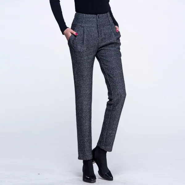 레이첼마켓 블랙드팬츠 말동무 샘 캐쥬얼 슬림핏 봄가을 계절 스키니진 트렌드 하이웨스트 긴바지 모직 배기 여성 키커 보이는