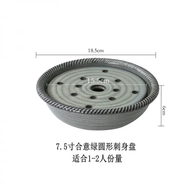 크리에이티브 접시 몸을 찌르고 건조하다 빙판 연어 호텔 분자 요리 경지를 표현했다 야채 자기식기 팬시 2532051018, 7.5 인치 마음에 들다 그린 원형