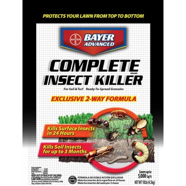 Bayer Advanced Complete Full Killer for 토양과 잔디 다발성 곤충 과립 이미다클로프리드 10Lb. : 가정용 해충 방제 제품 :, 1, 단일옵션