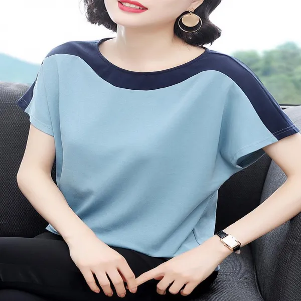 빅피플 반팔티 티셔츠 라운드반팔 SA763 중년 여자 엄마옷