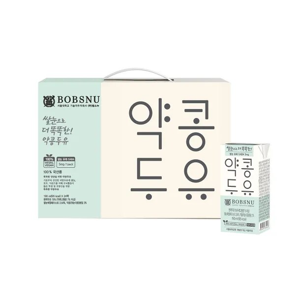 밥스누 쌀눈약콩두유 190ml X 24개입x 2 Black Bean Soymilk W Bud Of Rice 24ct 1세트