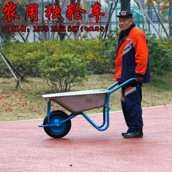 강아지유모차 외바퀴 손수레 현장 화원 모래흙 촌스럽다 카트식 쓰레기 운송 농업용 독특한 휠카 꾸러미, T02-블루컬러 공기충전