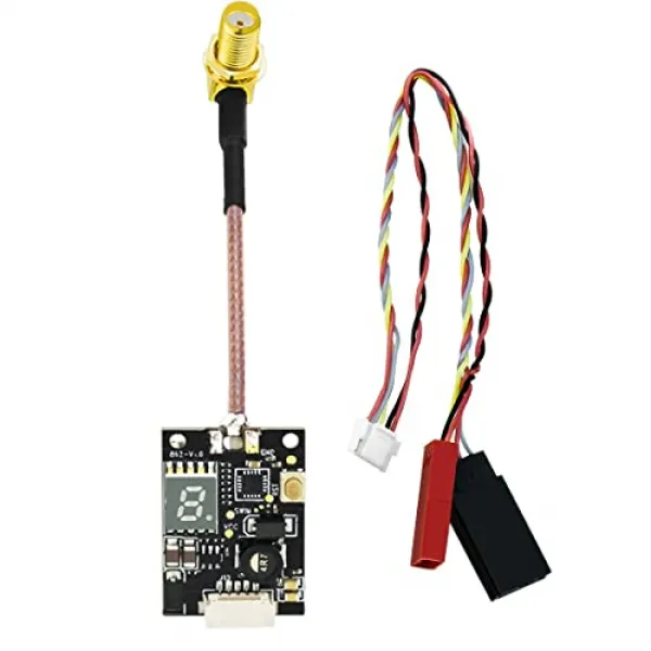 FPV 레이싱 드론을위한 떠꺼머리를 가진 x1p 5.8GHz 25MW 200mw 600mw 전환 가능한 FPV AV 송신기, 본상품