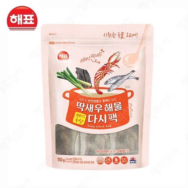 [해표] 딱새우 해물 다시팩 150g x 1개, 15g x 10입