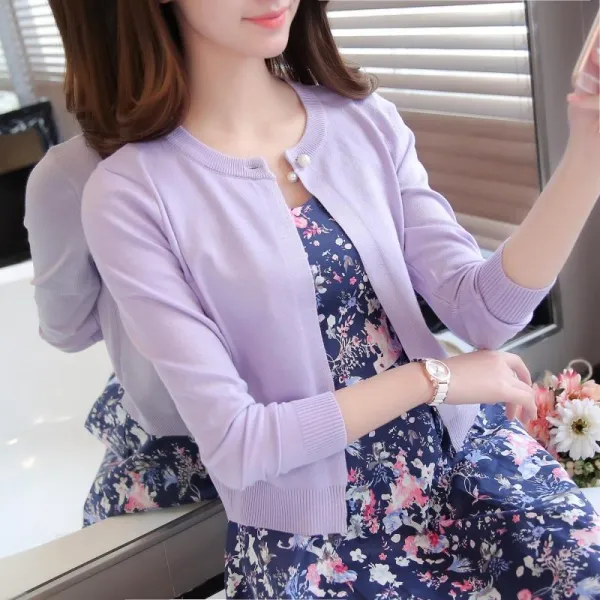 Zoneshop 여성 여자 가디건 미니 숏 루즈핏 빅사이즈 가을신상x18