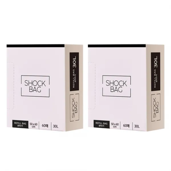 새니피아 뽑아쓰는 비닐 봉투 쇽봉투 30L 2개입 쓰레기 재활용 분리수거 봉지, 2개