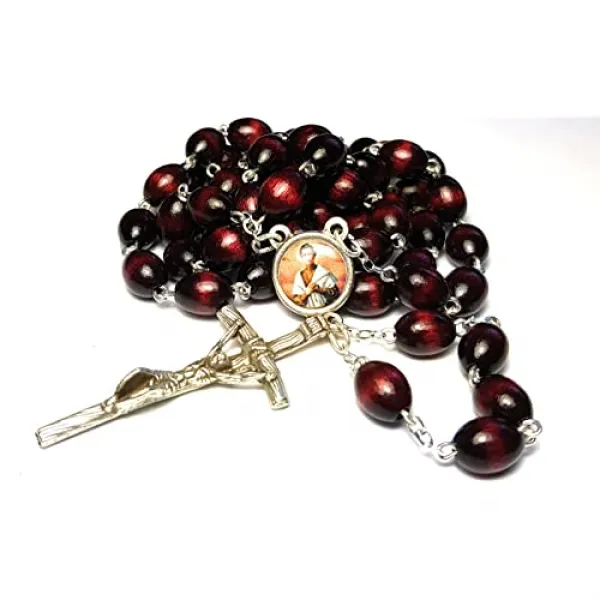 Relic Rosary 3rd Class Blessed Angela Sarawa Pastran of Franciscan 제삼차 학생 불치병 사람들이 다발성 경화증을 가진 사람 (체리), 본상품