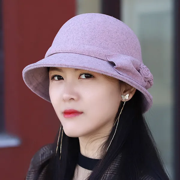 폼폼이모자 겨울 가을 여성 모자가 일정하다 플라워 페도라 양털 어텀 클래식 셀럽 무드 벙거지모자 귀막이 2330682348