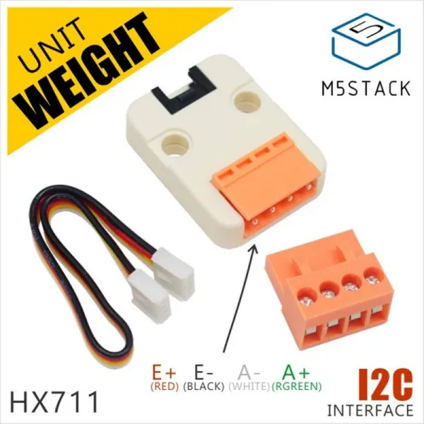M5Stack Newest Mini Weight Unit HX711 Module Sensor 24 Bits Weighing Pressure I2C Interface, 단일상품, 단일상품