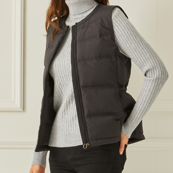 데이텀 견고하다! 따뜻하다! 더블스티치 덕 숏패딩 VEST