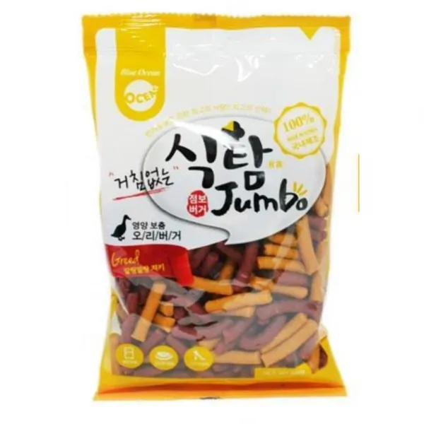 식탐 점보 오리버거 강아지오리고기간식 X5 5개 애견