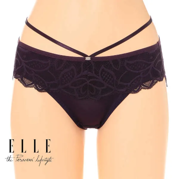  현대백화점 Elle 엘르이너웨어 퍼플 백레이스 망사팬티 Epp10012 