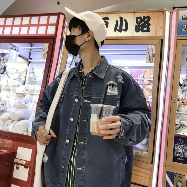 벨라루티 시티캐주얼 루즈핏 포켓 데님 자켓