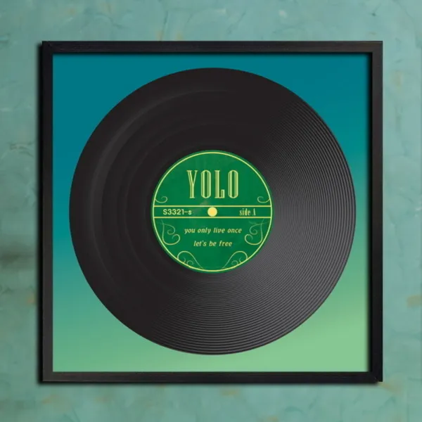  바보사랑 Lp 메탈 액자 Yolo