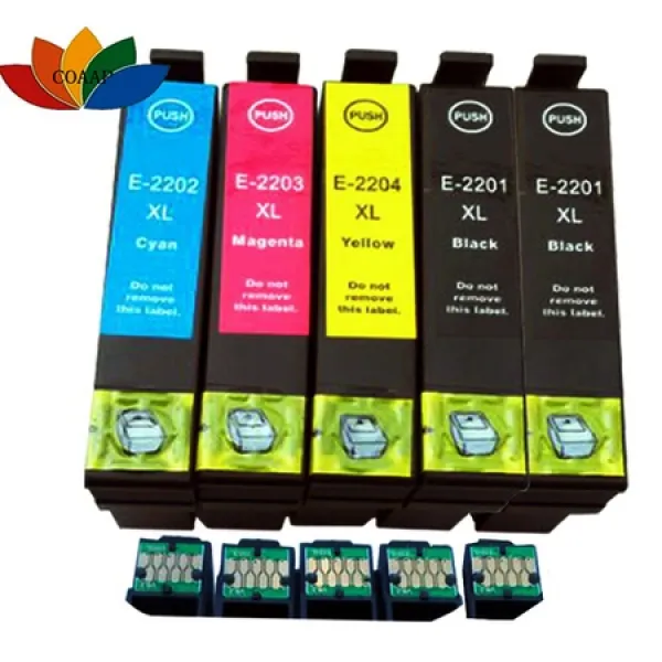 해외 5 팩 호환 엡손 Epson 220 T220xl 고수익 잉크 식 Xp 320 Xp 420 Xp 424 Workforce 2630 2650 2660 2 One Color_one Size 상세 설명 참조0 상세 설명 참조0