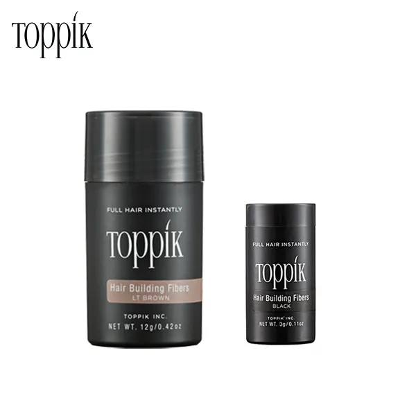 토픽 TOPPIK 12g+3g 천연양모케라틴 흑채 증모제 펌프별매, 1개, 토픽 12g+3g 밝은갈색