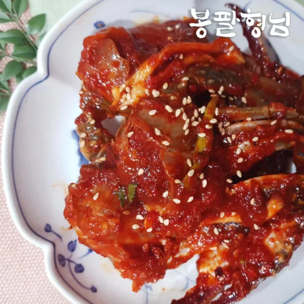 봉팔형님 여수 돌게장 간장게장, 양념꽃게장 1kg, 1박스