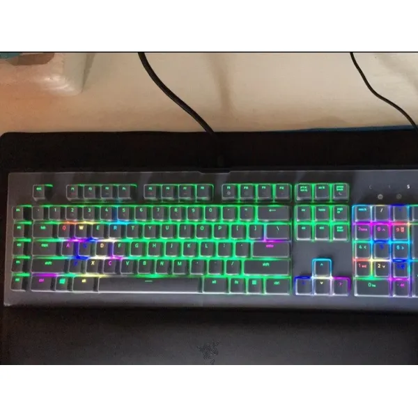 케이에이치마케팅 테트리스필름 RAZER 뇌사 블랙협탁 거미 경기 환채판 V2RGB 게임용 무기 키보드 보호스티커 막, 1, 전부 투과함 명