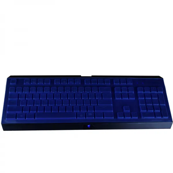 컴윙 뇌사 RAZER 이각 티끌 거미 테이블 탑 무기 키보드보호필름 완전히 덮다 실리콘 방수 먼지방지 커버, 1, 터콰이즈블루